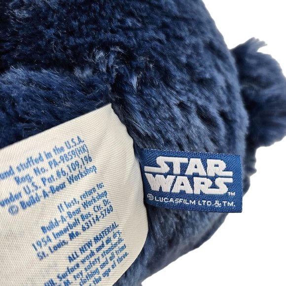 Build A Bear Workshop BAB Star Wars Blue Stuffed Animal Teddy Bear Plush - Picture 8 of 10